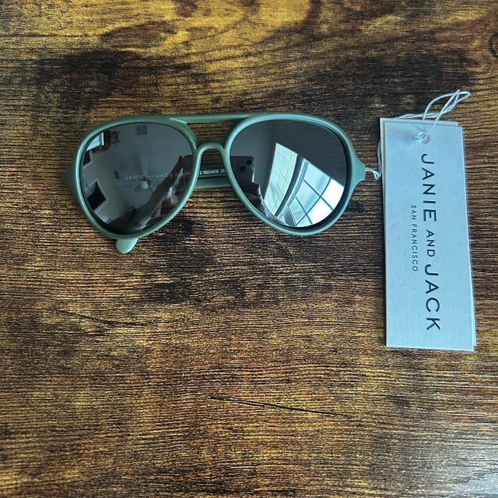 Janie and Jack Green Kids Sunglasses